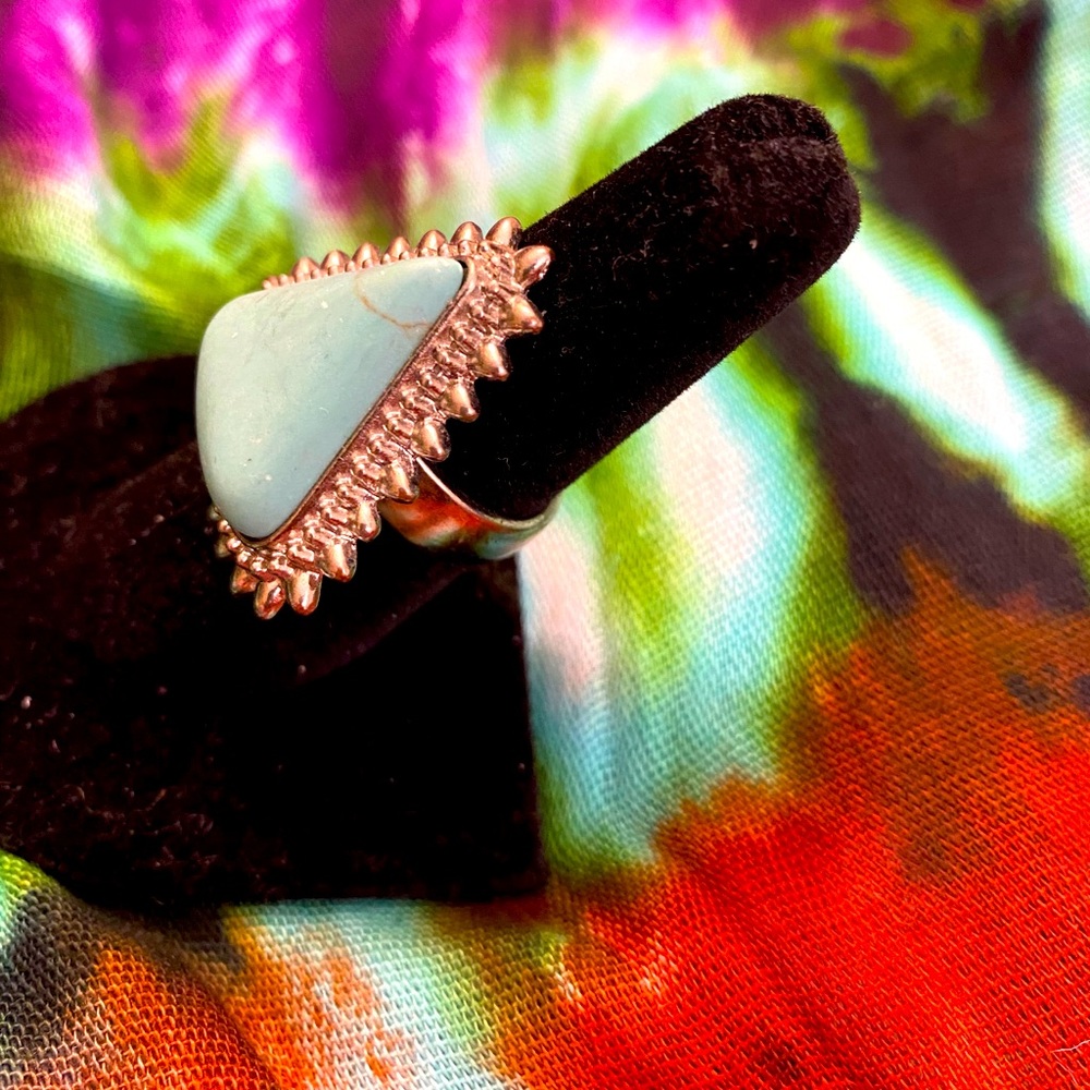Turquoise triangle ring - Picture 2 of 4